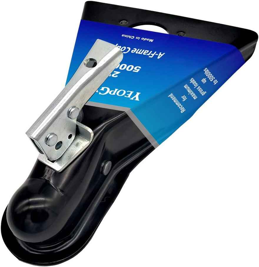 YEOPGYEON A-Frame Trailer Coupler with 2-Inch Ball Size - 5000lbs Capacity - Black Trailer Coupler for Towing RV, Boat, Camper - Class III